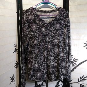 JUNIOR 2X NoBo Long Sleeve Spiderweb Top